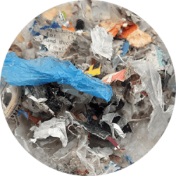 shredded plastic waste